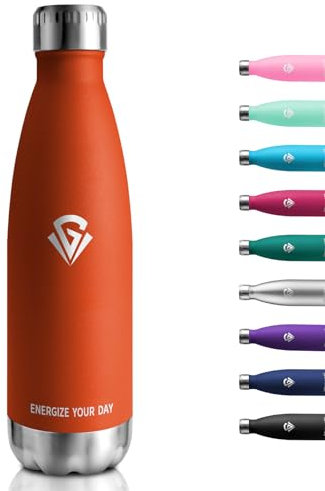 Gourde Inox 750ml, Bouteille Métal sans BPA, Réutilisable, Étanche, Bouteille d'eau Acier Inoxydable à Double Paroi, Gourde Isotherme Portable pour Enfant, Sport, Bureau, École, Voyages, Outdoor