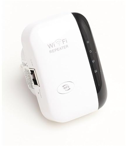 300 Mbps WiFi-repeater, brett täckningsområde, enkel installation, förbättrar signalen; perfekt för navigering och arbete hemma.