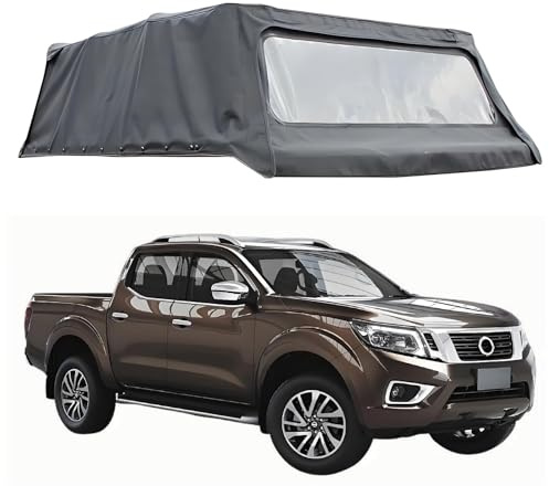 YBDFCBF LKW-Ladeflächen-Abdeckung, weicher Topper, Tonneau-Abdeckung, kompatibel mit Nissan Navara NP300 D40 D22 D23 2015–2025, Box, Faltbare Camper-Shell, LKW-Kappe, Top-Zubehör