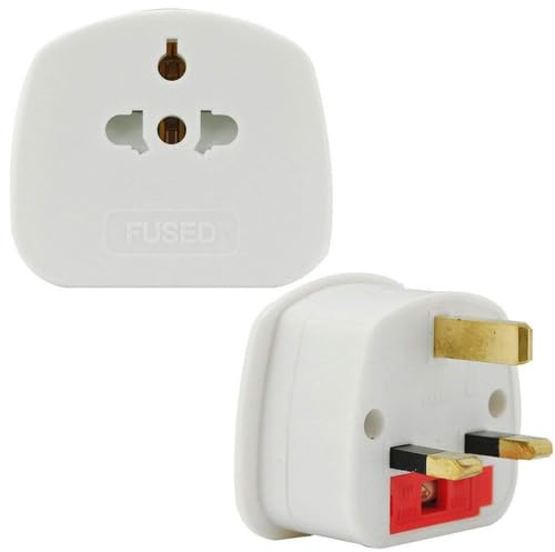 European to UK Plug Adaptor Travel Plug Adapter with 13A Fuse UK Safety Standards Ideal for Travel Home and Office (2Pack)