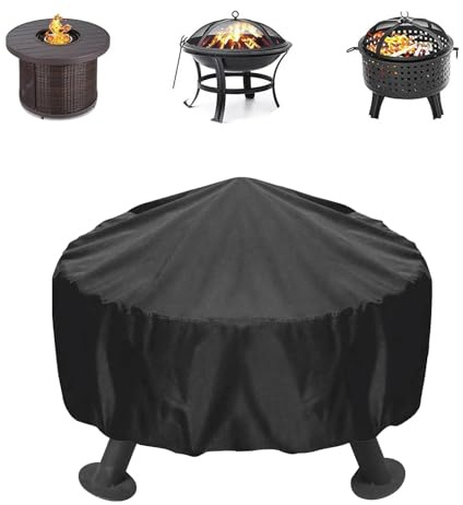 100 cm grillskydd rund form, Oxford vattentätt grillskydd med dragband, skydd för utomhus grill trädgård terrass kolgrillar