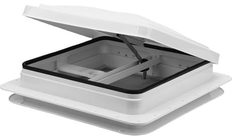 Eminchu 14x14in RV Roof Vent, Manual Ventilation System for RV Motorhome Trailer with Weatherproof Design, Improves Air Circulation, Fits Standard 14x14in Openings