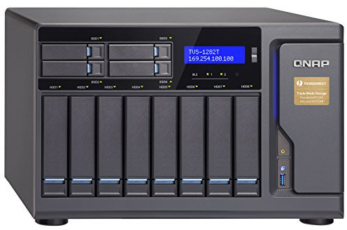 QNAP TVS-1282T Enclosure di archiviazione connesso di rete Thunderbolt 12-Bay con processore Intel i7 e 32 GB di RAM