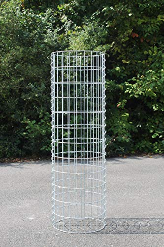 Estexo Gabione Gabionensäule Säule Rundsäule Steingabione Steinkorb Drahtkorb Baumschutzgitter Wildschutz Ø 35 cm (100 cm)