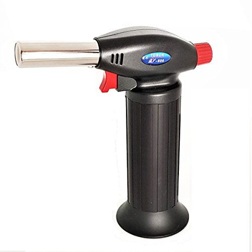 KATSU Blow Torch Mini Kitchen Gas Torch Butane Refillable Flamethrower with Adjustable Flame, for Cooking Baking Soldering Heating Paint Remover Weed Burner 324108