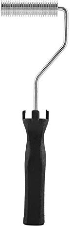 Juego de Rodillos de Fibra de Vidrio Manija de ABS Rodillo de Laminado de Burbujas de Fibra de Aleación de Aluminio Trabajo de Resina GRP FRP Vidrio Herramienta Paleta de Burbujas(21 * 75mm)