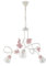 ONLI Lampadario 3 luci cameretta in Metallo Bianco con Farfalle dipinte in Rosa
