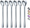 HOMQUEN Cucchiaio a Manico Lungo, Mescolatore Per Caffè, Cucchiaino da Caffè in Acciaio Inossidabile Premium, Cucchiaino Per tè Freddo, Cucchiaio Per Gelato, Cucchiaio Per Mescolare Cocktail (Argento)