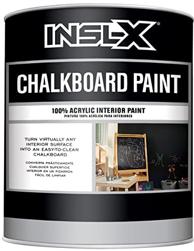 INSL-X Chalkboard Paint, Black, 1 Quart | Studio Finishes for Walls and DIY Projects | 100% Acrylic Interior Paint