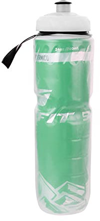 Sparrow Angel Sport Wasserbecher 710 ml Fahrrad wasserflasche Outdoor Doppelschicht thermische Haltung Sport Flasche heiß kalt Wasser Radfahren Outdoor wandern wasserflasche (Color : Green)