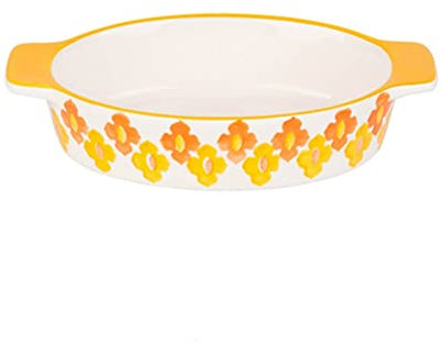 Lasagnera Piatto da forno in ceramica Arrostire lasagna Pan Pan Rettangolare Piatto Bakeware Pan con manico Forno Cucina Cucina Strumento Teglie da Forno (Color : E)