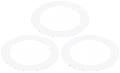 PATIKIL 3.31 ID 4.33 OD Gaffe Anneaux pour Encastré Clair, 3 Paquet Brillant Blanc Gaffe Garniture Anneau Éclairage Luminaire pour Plafond Mur Encastré Cannete Luminaires
