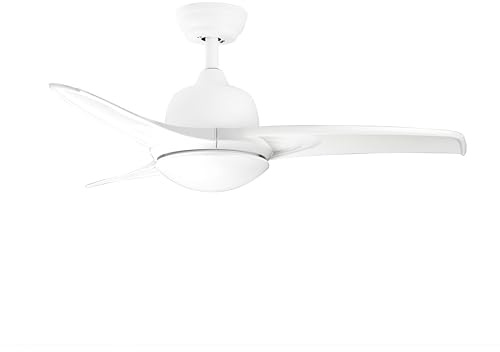 Orbegozo CP 126105 Ventilador de techo 105 cm motor DC 35W 6 velocidades 3 aspas silencioso mando a distancia reversible verano/invierno LED 24W 1200 lm 3000-6500K temporizador 1-8h 2 tijas incl.