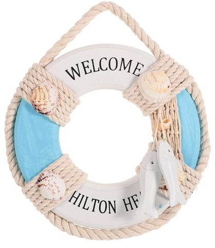 ABOOFAN Einzigartige Nautische Dekoration 16cm Rettungsring Holz Wandbehang Freunde