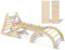 CCLIFE Kletterdreieck mit Rutsche und Kletterbogen ab 1 Jahr 6 in1 Montessori Klettergerüst Indoor Pikler Dreieck Art Kinder Klettern, Holz 150kg