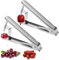 ZITUZY 2 Pezzi Denocciolatoio Per Olive, Snocciolatore Ciliegie, Snocciolatore per Olive, per Cucina di Casa, Picnic, Campeggio, Ristorante, Bar (Argento)