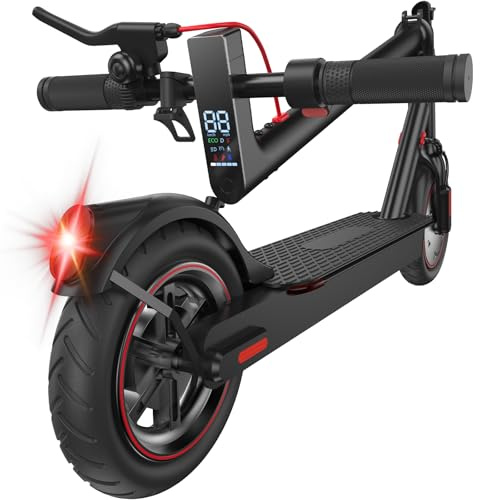 Fcgeoi Electric Scooter, 500W Powerful Motor, 18 MPH Top Speed, 21 Miles Long Range, 8.5 Tires EScooter, Drum Brake, Foldable Lightweight Commuting Electric Scooter for Adults