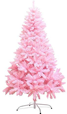 Aurora Store Albero di Natale Pino Rosa da 120 cm, Abete Germogliato 230 Rami cameretta Bambina Pink con Supporto Base in Metallo, Albero di Natale di Alta qualità