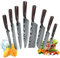 ZENG Set di Coltelli da Chef 8 Pezzi, Coltelli da Cucina Tedeschi Affilati Professionali in Acciaio Inossidabile con Manici Ergonomici in Pakkawood