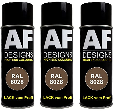 Alex Flittner Designs RAL Lack Spraydose 3er Pack seidenmatt Buntlack | 3er Pack RAL Spraydosen a 400 ml pro Dose