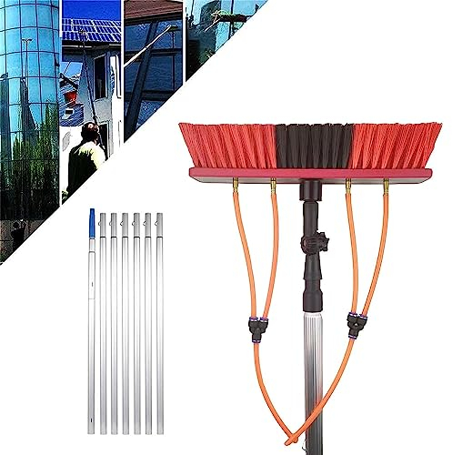Witriolik 7m/22.9FT Teleskopstange fensterreinigung Universal Waschbürste, Fensterreiniger für Sonnenkollektoren, Fensterputzer längenverstellbar-18FT- für Außenwände, Autos & Fenster