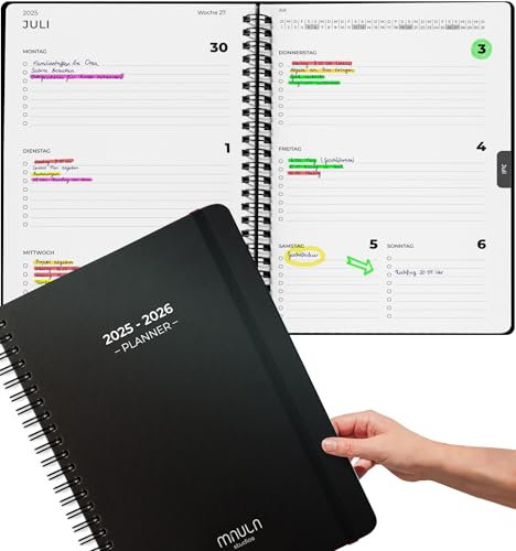 Kalender 2026 A4 - Terminkalender, Lehrerplaner, Schülerplaner, Uni Planer 2025 2026 - Wochenplaner Buchkalender - Terminplaner, Notizbuch mit Kalender Buch 2025 2026 - Juli 2025 - Dezember 2026
