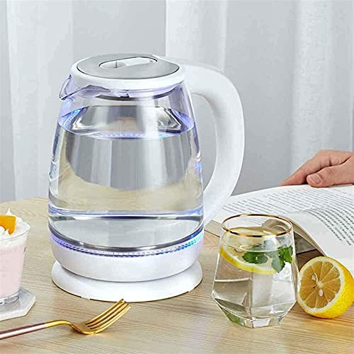 Hervidores, Hervidores de vidrio para agua hirviendo Tetera Hervidor de agua de ebullición rápida de 1,8 l con LED iluminado, apagado automático y protección contra ebullición en seco - para agua