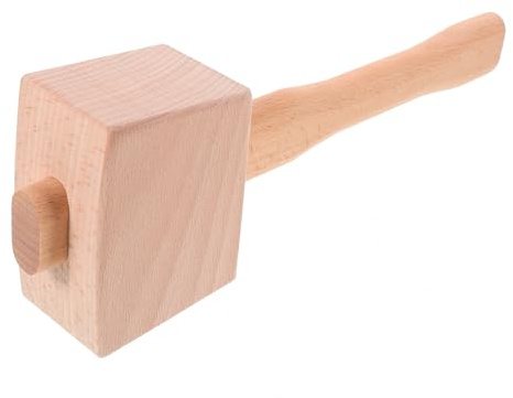 Alipis Wooden Mallet Wooden Hammer Heavy Duty Exceptional Durability Beige Woodworking Hand Tools for Craft Applications and Striking Tasks