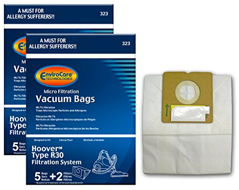 EnviroCare Replacement Micro Filtration Vacuum Cleaner Dust Bags made to fit Hoover R30 Canisters. 10 bags and 4 Filters