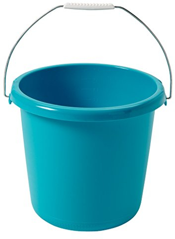 Curver 228022 Eimer 10 L, Kunststoff, Henkel aus Metall, türkis, 29,5 x 29,5 x 25,5 cm