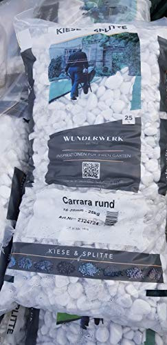 Wunderwerk est 1964 Carrara Zierkies rund 25 Kg (15mm bis 25mm)