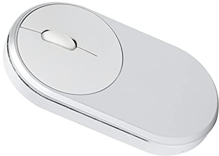 Dpofirs USB Mini Ratón Inalámbrico Bluetooth para PC, 3.7V Ratón Óptico Universal con USB Receptor para Computadoras y Teléfonos, Ratón Recargable Portátil para Viaje Oficinas Hogares(Gris)