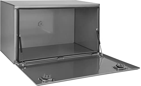 Edelstahlstaukasten matt Werkzeugkasten Staubox Staukiste B 1200 x H 500 x T 500 mm mit Gasdämpfern LKW Expeditionsfahrzeug Wohnmobil ohne Befestigungsmaterial