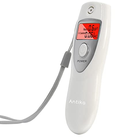 Antika Mini Alkoholtester für Alkoholtester für Alkoholtester, tragbarer persönlicher Alkoholtester zum Testen von Alkohol, ein Alkoholdetektor, Alkoholtester für BAC Tracker Weiß