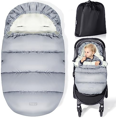 Orzbow Chanceliere Bebe Poussette, Fermeture Éclair, Gris élégant