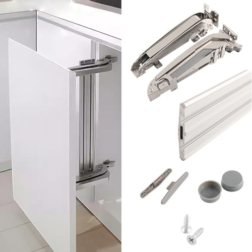 HOWHY Türscharnier-Set, seitliche Öffnung, belastbar, 7 kg, robustes Scharnier, 180 ° parallele Öffnung, Schranktür, Schiebetür | Leichtgängiger Parallelschiebemechanismus mit flüsterleisem Pufferdämpfer Mit 3D-Mikroeinstellung