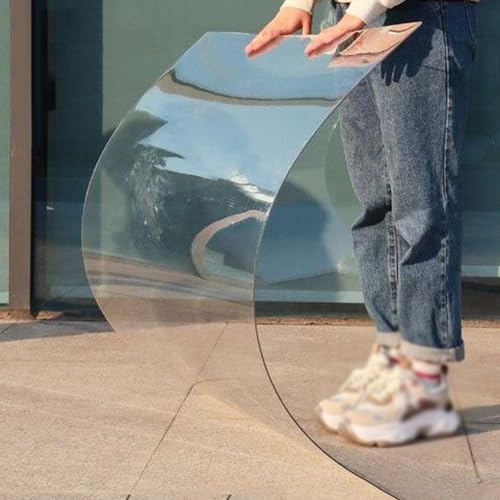 Transparente Polycarbonat-Dachplatten,Acrylglas Platten Kunststoffplatte,PC Endurance Board,Gewächshausplatten,Garten,Vordächer,Fenster,Terrasse,Balkon,UV-Schutz,Schlagfest (0.6x1m)