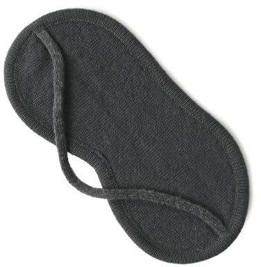 Prettystern 100% Kaschmir 2-lagig Augen Schlaf-Maske Nachtmaske Weich Hautfreundlich Augen-Maske Damen Herren Unisex - Grüngrau