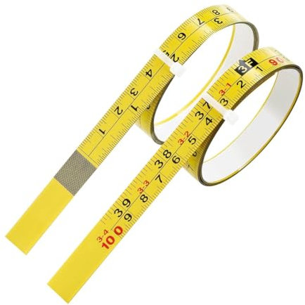 Yominerr 2 Packs Steel Self-Adhesive Measuring Tape, Right to Left Reading 100cm or 39-Inch Imperial and Metric Ruler Tape