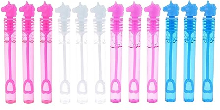 Henbrandt 24 x Einhorn Party Bubble Tubes mit Zauberstab Kinder 4ml Bubbles Loot Bag Fillers Sommerspiele für Jungen und Mädchen Kinder Partytüten