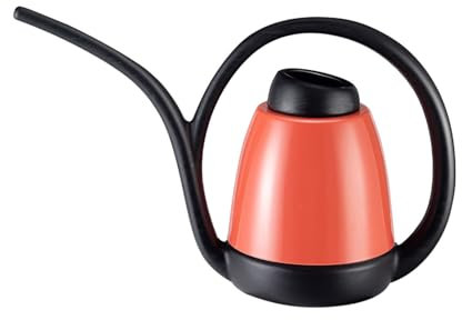 Gießkanne klein für den Zimmerpflanzen Kleine Gießkanne mit Langem Auslauf ausO Recyceltem Kunststoff Handliche Giesskanne für Innenbereich für Einfaches Gießen (Red, One Size)