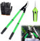 Hojalis Telescopic Bypass Loppers, 43-60cm Tree Lopper with Pruning Shear and Gloves, Heavy Duty Branch Cutters, Tree Cutter, Extendable Garden Loppers for Cutting Shrubs and Branches(3-Piece)