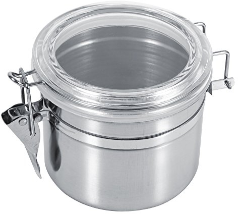 Fdit 4 formati da in acciaio inox contenitore di conservazione degli alimenti Bottiglia di misurazione tazza zucchero tè caffè fagioli scatola set(S)