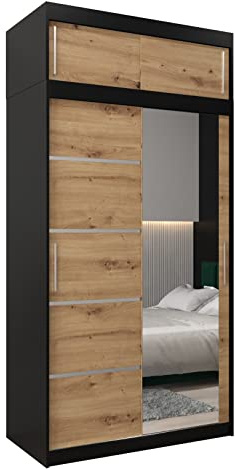 ABIKSMEBLE Armoire Porte coulissante Miroir Verona 2 - Dressing Chambre Adulte - Penderie Vetement Dressing - Garde Robe - Placard Chambre - Armoire 2 Portes - Closet