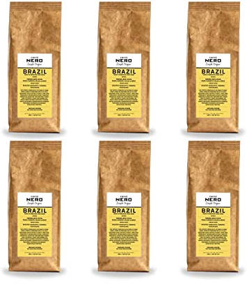 Caffè Nero - Brazil Blend Roasted Ground Coffee (6 x 200g, Brazil Blend)
