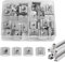 DesertBoy 40 Piezas Tuercas Deslizantes, M4 M5 M6 M8, Tuerca de Ranura en T, Tuercas de T-Ranura, T Tuerca de Acero Carbono Serie 3030, para Ranura de Extrusión Perfil Aluminio Estándar de Serie 30