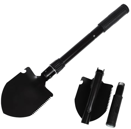 Pelle pliante multifonction pour équipement de survie et de camping, idéale comme pelle de jardin, pelle d'extérieur et pelle pour enfants - Qualité militaire pour équipement de survie et petits