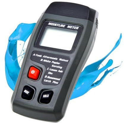 Hemobllo Digitales Feuchtigkeitsmessgerät Holzfeuchtigkeitsdetektor Holzarten Auswahl Lcd-display Aufzeichnung Wasserschaden Werkzeug
