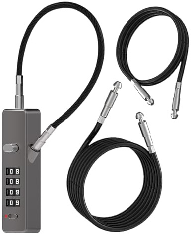 Candados De Cable Con Combinación | Candado De Cadena Antirobo - Cuerda Anticorte Antirrobo Para Campus, Motocicleta Urbana, Scooter y Viajes