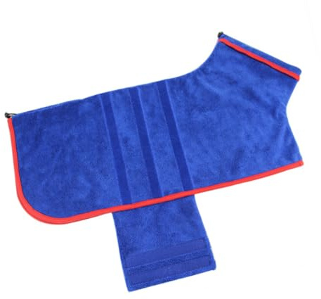 Toddmomy 1 Pieza Toalla de Baño para Mascotas Azul Bañador Super Absorbente para Perros y Gatos Ropa de Secado Rápido para Baños y Natación
